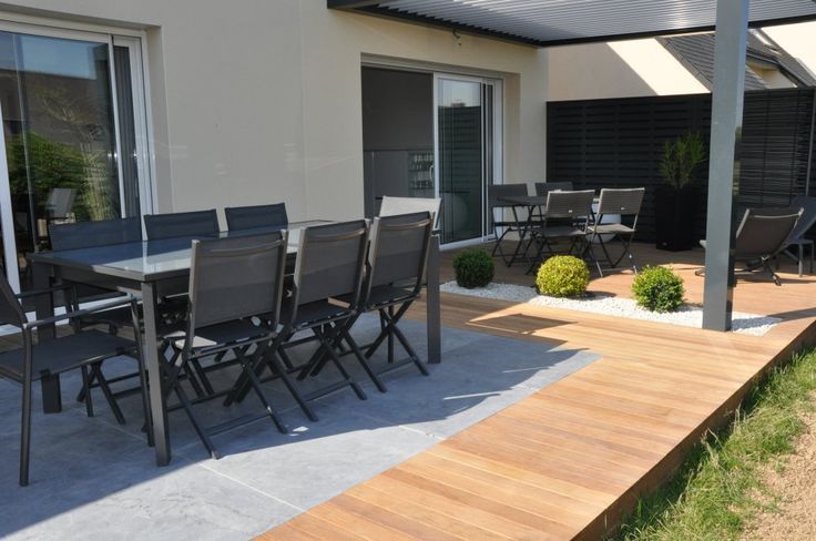 terrasse bois carrelage