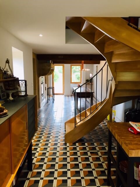 carreaux de ciment orange