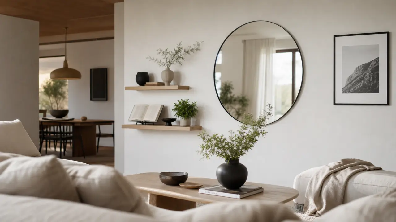Décorer un mur blanc sans le surcharger : cadres, matières et lumière bien dosés