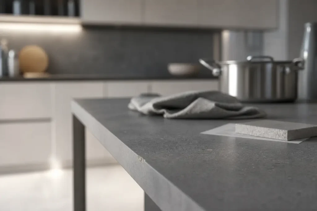 Dekton inconvénient : bord de chant et nettoyage de la pierre