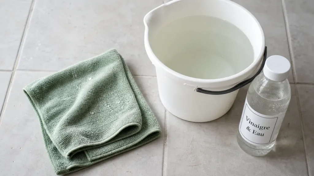 Laver les sols au vinaigre blanc : dosage et serpillière essorée