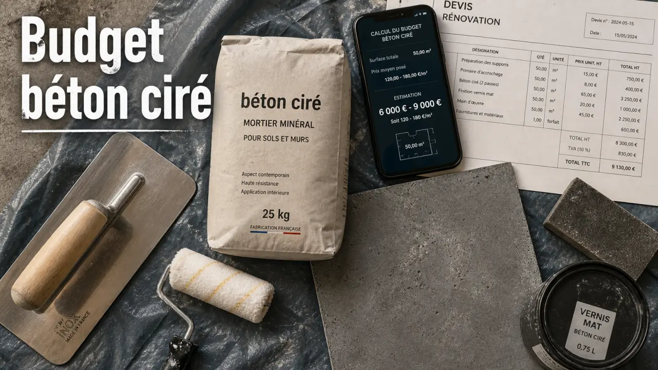 Prix du béton ciré au m2 : budget kit et pose pro